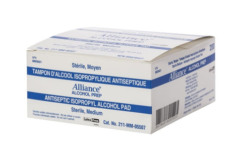 FS211-MM-05507 ALCOHOL PREP MEDIUM STERILE 20 BOXES/CASE 200EA/BOX